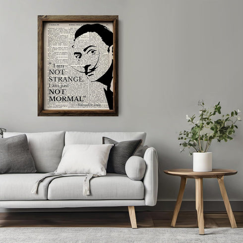 Posterizer 1 pcs-I Am Just Not Normal-Salvador Dali quote-Quotes and Poems-Famous Figures Art Collection-Gift for Art Lovers-Decor for Home & Offi...