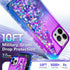 NGB Designed for iPhone 12 Mini Case, Purple/Blue | Glitter Liquid Sparkle Cute Cover for Women Girls Kids | with Tempered Glass Screen Protector ...