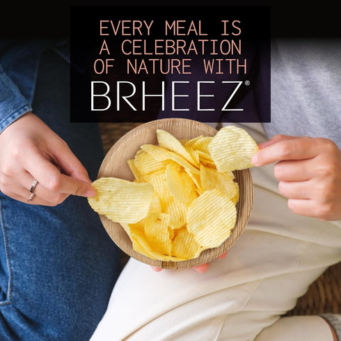 brheez Palm Leaf Disposable Party Bowls - 4 Inch, 25 Pack, Compostable, Bamboo Look, Heavy Duty, EcoFriendly...