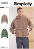 Simplicity Easy Men's Half Zip Hoodie Sewing Pattern Kit, Design Code S9829, Sizes S-M-L-XL-XXL, Multicolor...