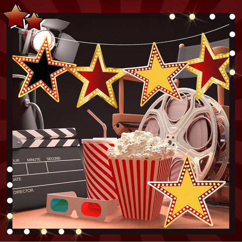 Geosar 48 Pcs Movie Star Cardboard Red Carpet Awards Night Cutouts Confetti Cutouts for Bulletin Board Movie Party Decoration Supply Classroom Wal...