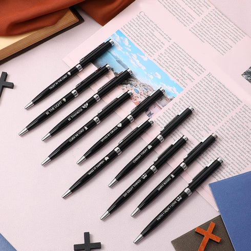 Fumete 20 Pcs Ideas Inspirational Religious Pens Bible Verse Ballpoint Pens Christian Scriptures Pens with Engraved Quotes Pastor Appreciation Gif...