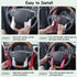 JDMCAR Steering Wheel Moulding Chrome Cover Trim Compatible with Tacoma Accessories 2016-2023, 4Runner 2010-2024,Tundra 2014-2021 (Red, 3+2 Hole)...