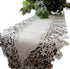 Sophisticated Floral Lace Dresser Scarf 65" Neutral Earth Tones or Mantel Scarf Table Runner...