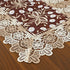 Lace Floral Embroidery Table Runner, Polyester Rectangle Transparent Dresser Scarf for Home Dining Room Tabletop Decoration, 16 x 78 Inches, Red...