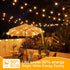 Ollny 25FT Outdoor String Lights, Waterproof Connectable Shatterproof Outside Light with 13 Edison + 1 Spare LED Bulbs Plug in, Patio Lights for I...