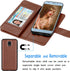 Tekcoo Galaxy J7 2018/Aero/Top/V 2nd/Crown/Aura/Refine/Eon PU Leather Wallet Case, Brown, 11 Card Slots, Kickstand...