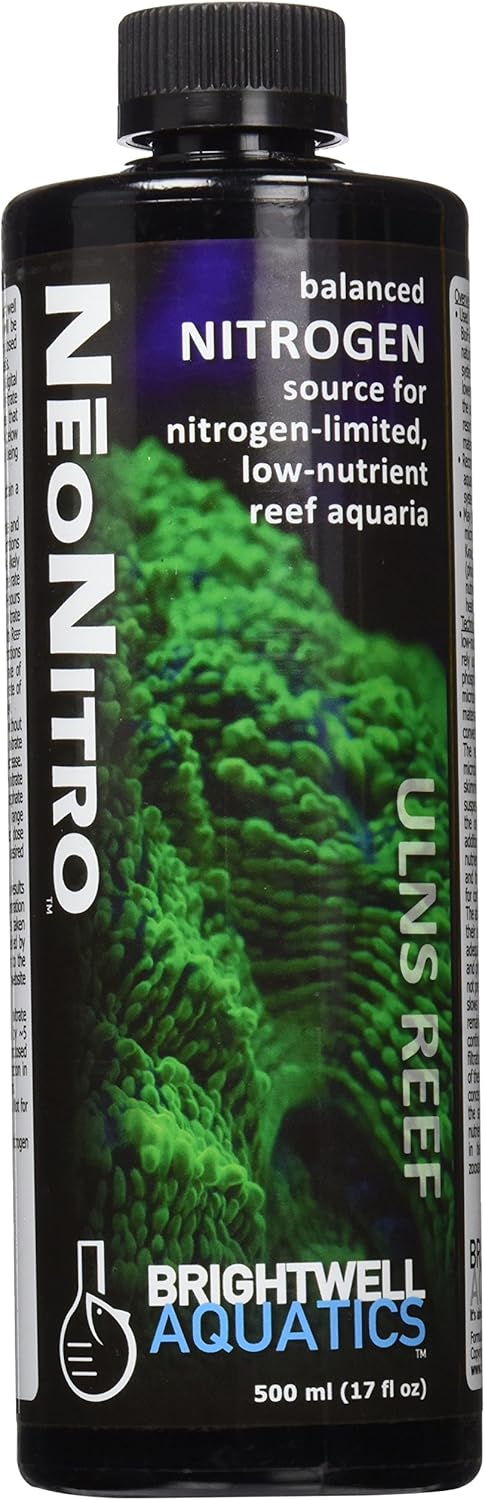 Brightwell Aquatics NeoNitro Balanced Nitrogen Supplement - Reef Nutrient Enhancer for Ultra-Low Nutrient Systems - Aquarium Water Treatments, 16....