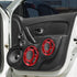 X AUTOHAUX 2pcs 6 Inch Car Metal Audio Speaker Grill Cover Mesh Woofer Horn Guard Decorative Circle Grille Protector Red...