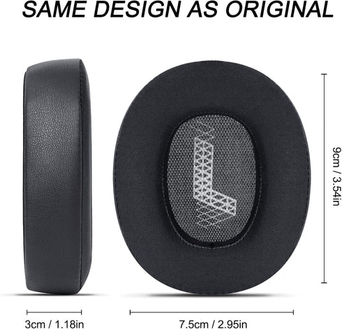 GVOEARS Cooling Gel Replacement Ear Pads for JBL Live 650/660BTNC E65BTNC Headphone, Ear Pads with Memory Foam and Breathable ICE Silk Fabric (Bla...
