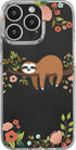 Blingy's for iPhone 13 Pro Case (6.1 inch), Cute Sloth Pattern Fun Cartoon Animal Style Transparent Soft TPU Protective Clear Case (Sleeping Sloth...