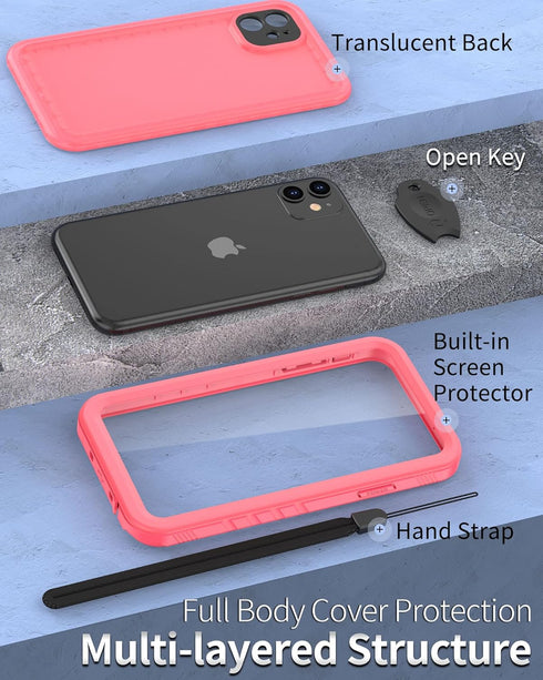 SPORTLINK Compatible with iPhone 11 Waterproof Shockproof Case - Full Body Heavy Duty Underwater Dustproof Rugged 360 Protective Military Grade Ou...