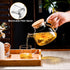 PARACITY Glass Teapot Stovetop 20 OZ/600ml, Borosilicate Clear Tea Kettle with Bamboo Lid, Glass Tea pot with Removable Filter Spout, Teapot Bloom...
