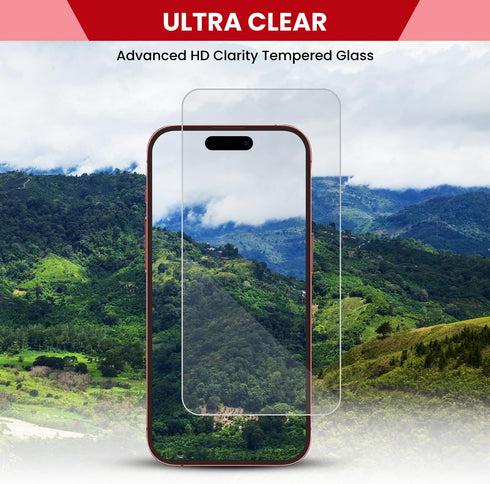 Casper Screen Protector for iPhone 15 Pro Max - Full Coverage & Military Grade Shatterproof Tempered Glass, HD Clarity, Scratch-Resistant, Washabl...