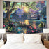 F-FUN SOUL Princess Palace Tapestry, Large 80x60inches Soft Flannel, Psychedelic Island Lake Wall Hanging Tapestries for Living Room Bedroom Home ...