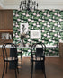 Yasinet Peel and Stick Wallpaper Floral Wallpaper Vintage Dark Green Lotus Flower Contact Paper Removable Self Adhesive Wallpaper for Wall Living ...