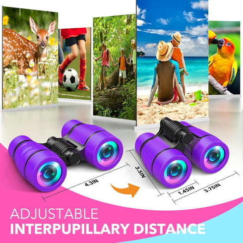 Girls Toys Age 3-7: LET'S GO! Compact Bird Watching Binoculars for Kids Ages 3 4 5 6 7 Year Old Girl Boy Gifts Idea Outside Travel Educational Toy...