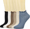 Mcool Mary Womens Ankle Ruffle Socks Casual Cotton Frilly Breathable Cute Knit Lettuce Trim No Show Socks 6 Pack...