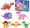 FLYINGSEEDS 6 Packs Dinosaur Wooden Shaped Jigsaw Puzzles for Toddlers Ages 1 2 3, Level-up Puzzles for Beginner, Montessori Learning Toys Prescho...