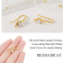BENECREAT 20PCS 18K Gold Plated Cubic Zirconia Earring Hooks Ear Wires with Dangle Loops for DIY Jewelry Making Craft...