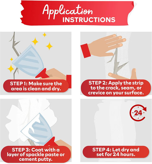 XFasten Drywall Repair Mesh Tape - 2-Inches x 90-Foot, Pack of 3 Drywall Patch Tape, Patch Holes and Cracks Mesh Tape for Drywall Repair, Wall Rep...