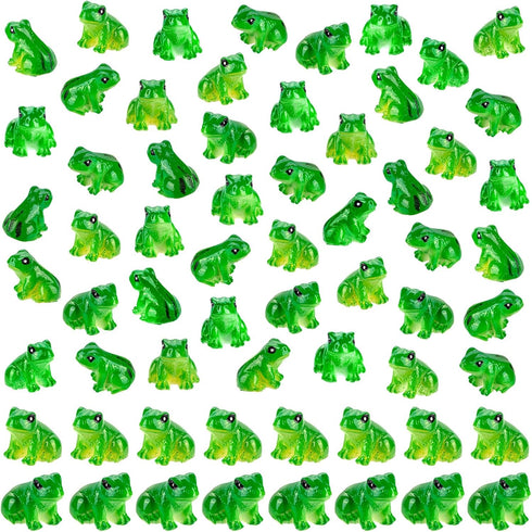120PCS Mini Resin Frogs Green Frogs Figurines Miniature Animals Garden Decor for Model Fairy Garden Miniature Moss Landscape Display, DIY Terrariu...