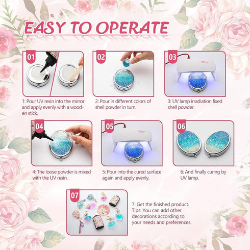 300g UV Resin Clear,Hard,Upgraded Crystal Clear Epoxy Resin Up Premixed UV Cure Resin for Craft Jewelry Making...