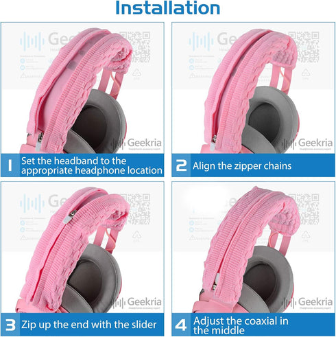 Geekria Flex Fabric Headband Cover Compatible with Razer Kraken Pro V2, 7.1 V2, Ultimate, Tournament Edition Headphones Head Cushion Pad Protector...