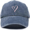Hand Drawn Heart Hat Womens Embroidered Baseball Cap...
