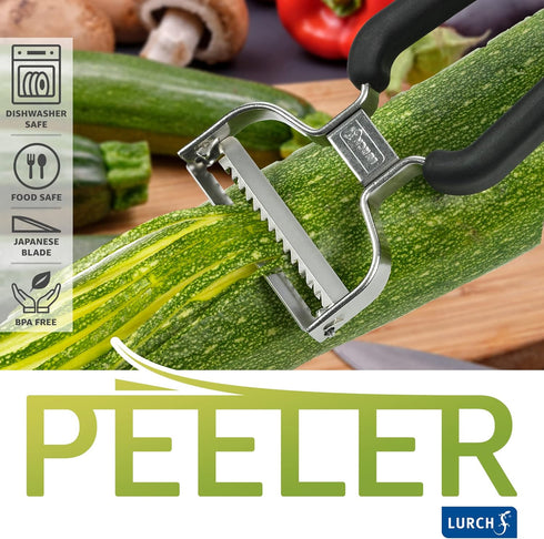 Lurch Germany Julienne Vegetable Y Peeler 5.1 x 2.3 Inches / 13 cm x 6 cm | Stainless Steel Cutter & Slicer for Carrot, Potato & Apple | Veggie Zo...