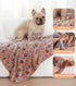 Luciphia 1 Pack 2 Pet Blankets for Dogs Cats, Fleece Print Dog Cat Blankets for Small Medium Large Puppy Kitten, Paw Brown White Small (23x16 inch...
