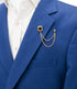 Square Black Stone with Gold Engraving Hanging Chain Lapel Pin, Brooch Suit Stud, Shirt Studs Men's Accessories...