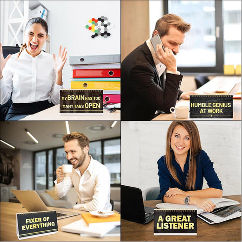 Funny Desk Flip Accessories Flip-Over Messages Desktop Novelty Gifts For Colleagues Office Supplies...