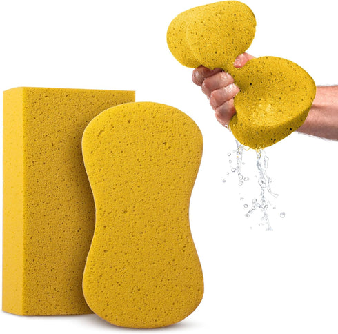 Large Sponges for Cleaning - 2 Pack - Multi-Purpose Cleaning Sponge, Large Sponges for Cleaning, Household Cleaning Sponges, Tile Grout Sponge, Sp...