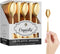 120 Pack Gold Plastic Tea Spoons Heavy Duty - Gold Disposable Silverware - Gold Plastic Silverware - Gold Spoons Disposable - Plastic Silverware H...