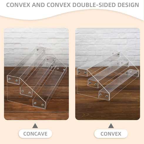 12" Acrylic Riser, Acrylic Shelves - 3-Tier Clear Perfume Organizer,Sturdy and Stable Acrylic Organizer for Display Decorative,Skincare Organizers...