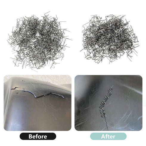 JMIATRY 2000 PCS Plastic Welding Hot Staples Stainless Steel 0.8mm 0.6mm Plastic Welder Staples Wave Shape Repair Kit for Plastic Welder Machine C...
