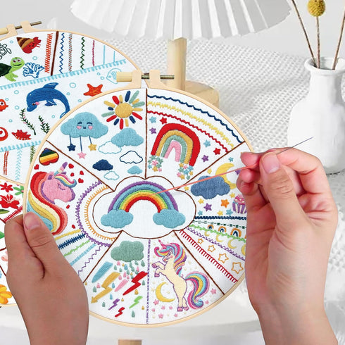 5 Sets Cross Stitch Kit for Beginner, Animal and Plant Beginner Embroidery Kit, Needle Point Kits With Pattern And Instructions for Adults Include...