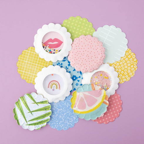 We R Memory Keepers Button Press Puffy Sticker and Shaker Shape Kit, Fastners Buttons Arts Crafts Sewing Notion Paper Supplies Scrapbooking Stampi...