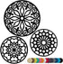 3 Set Silicone Trivet Mats with 1 Extra Large Included | Intricately Carved Insulated Flexible Durable Non Slip Thick Round Premium Trivets for Ho...
