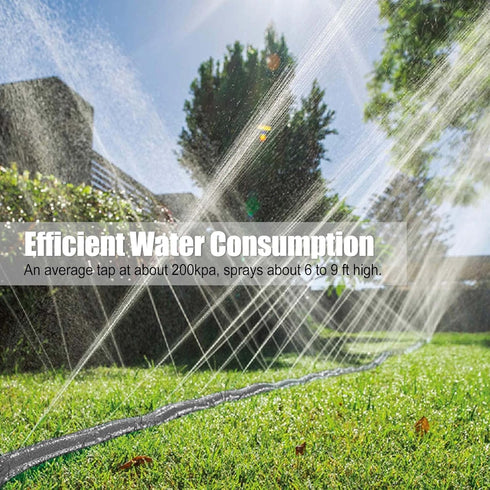 PVC Flat Sprinkler Hose with Garden Hose Quick Connector 3/4" GHT Fittings, Irrigation Soaker Hose, Drip Hose, Save Water (15FT, Black)...