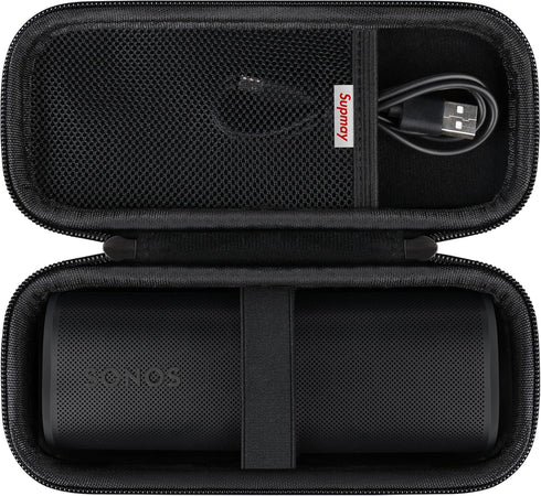 Hard Carrying Case for Sonos Roam 2/ Sonos Roam Portable Waterproof Bluetooth Speaker, Wireless Portable Speaker Protection Case with Mesh Pocket ...