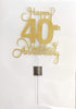 40th Wedding Anniversary Cake Topper, Wedding Anniversary Party Decoration with Premium Gold Glitter...