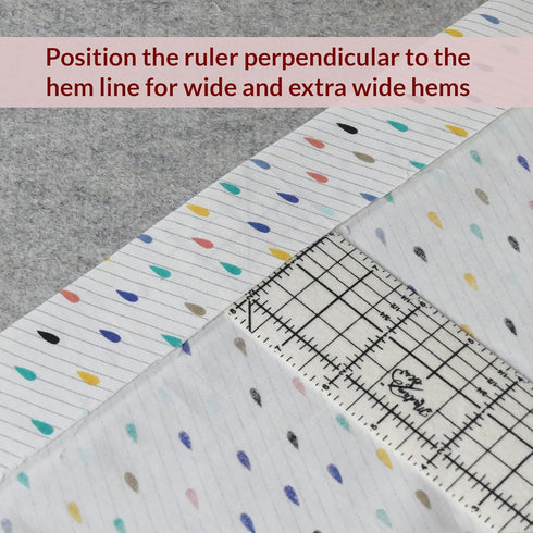 Madam Sew Hot Hem Ruler for Quilting and Sewing – Non-Slip Hot Ironing Ruler and Pleats with Dry or Steam Iron on Quilt Blocks and Clothes - 10" x...