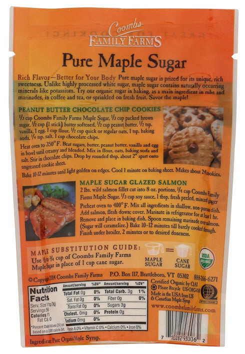 Coombs Family Farms Organic Pure Maple Sugar, Original, 6 oz...