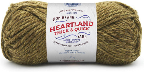 (1 Skein) Lion Brand Yarn Heartland Thick & Quick Bulky Yarn, Joshua Tree...