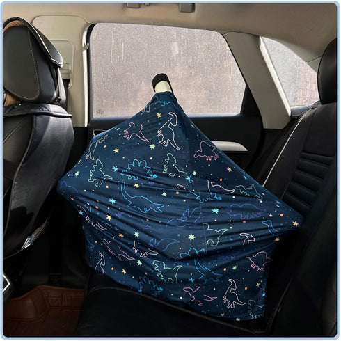Car Seat Covers Canopy Cover - Multi-use Cover Carseat Canopy, Breathable Breastfeeding Cover, Car Seat Covers for Bbies, Boys & Girls Shower Gift...