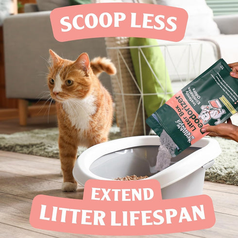 Sprinkle & Sweep Litter Box Deodorizer - Cat Litter Deodorizer Non Toxic and Safe for Kittens - Litter Deodorizer Instantly Eliminates Foul Litter...