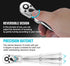 DURATECH 1/4" Drive Flex-Head Ratchet, 72-Tooth Ratchet Wrench, Quick-release, Reversible Switch, Full-Polished Chrome Plating, Alloy Steel...