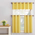 No. 918 Montego Casual Textured Semi-Sheer Grommet Kitchen Curtain Valance, 56" x 14", Yellow...